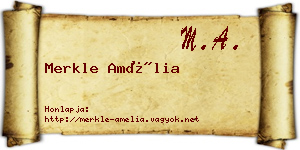 Merkle Amélia névjegykártya